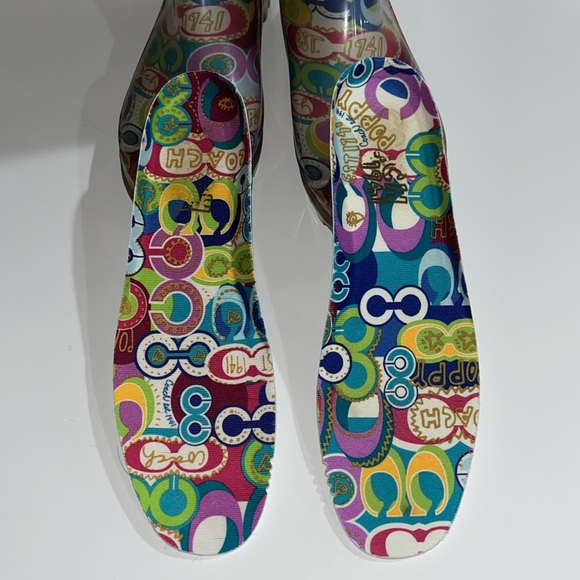 Coach Poppy Rainboots Sz 8 - Picture 9 of 15